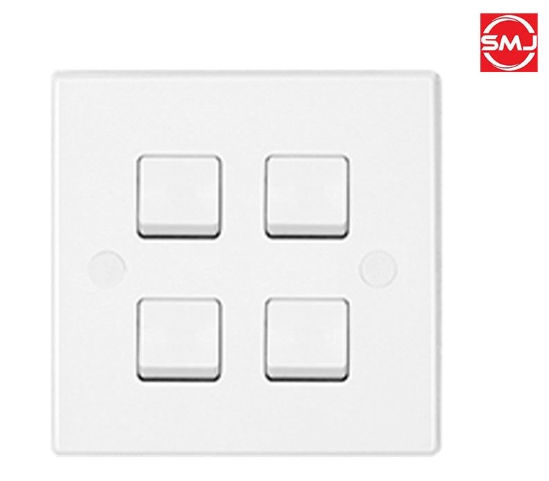 UMS 241-1W 4 Gang 1 Way Flush Switch (SIRIM Approved)
