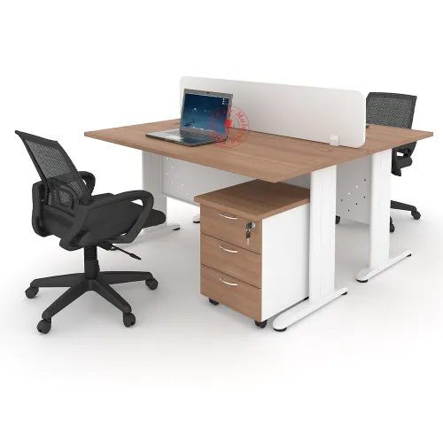 MJ Rectangular Workstation Cluster of 2 / Office Table Workstation / Meja Pejabat Kerja / Meja office