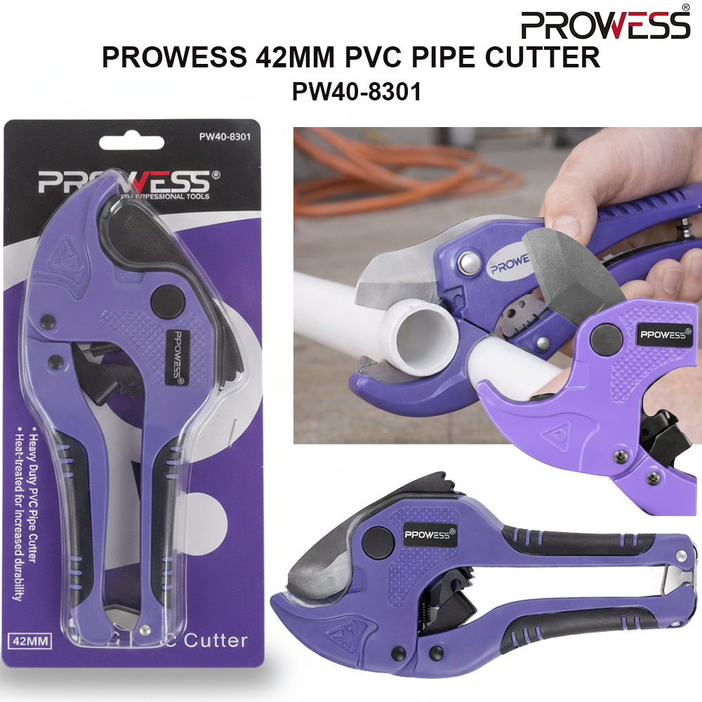 PROWESS 42MM PVC PIPE CUTTER  | RATCHET PVC PIPE CUTTER | PROFESSIONAL PLASTIC PIPE CUTTING TOOL ( PW40-8301 )