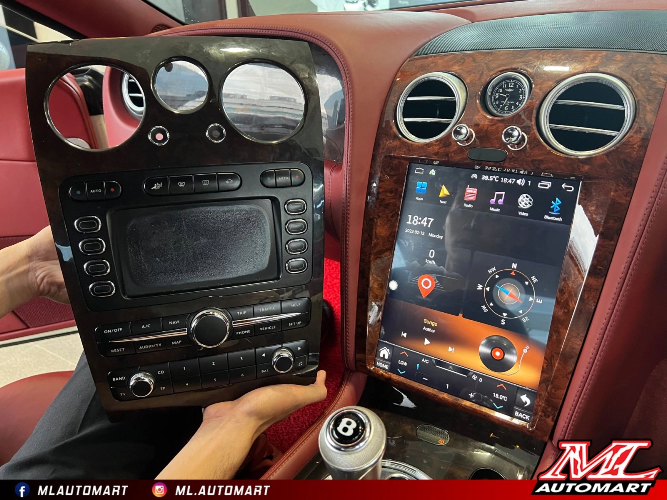 Bentley Continental GT Vertical Style Android Monitor (12.1")