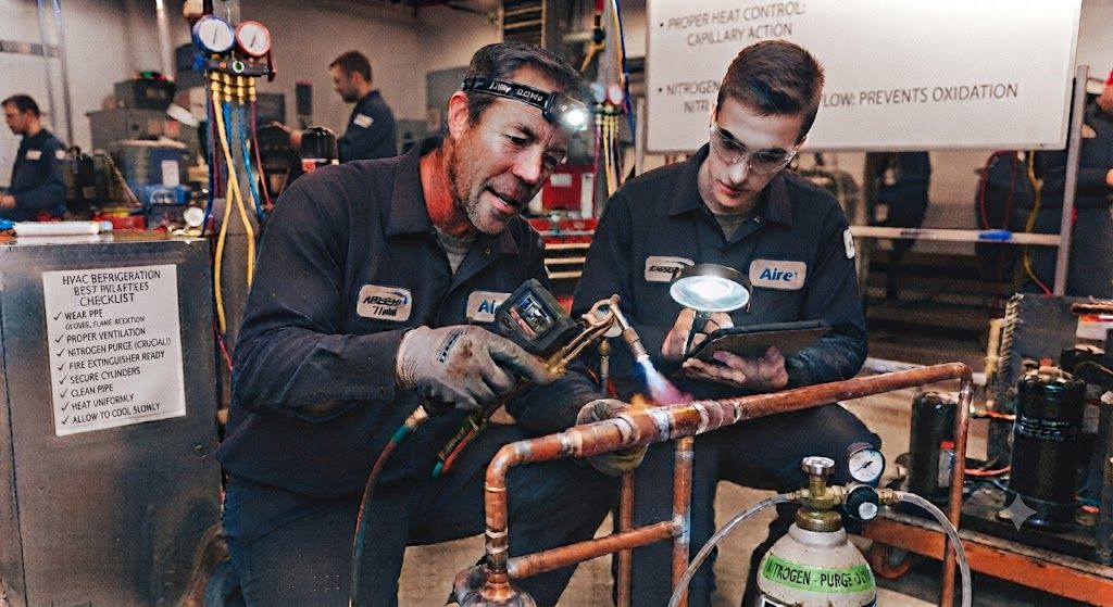 refrigeration copper brazing workshop best practices