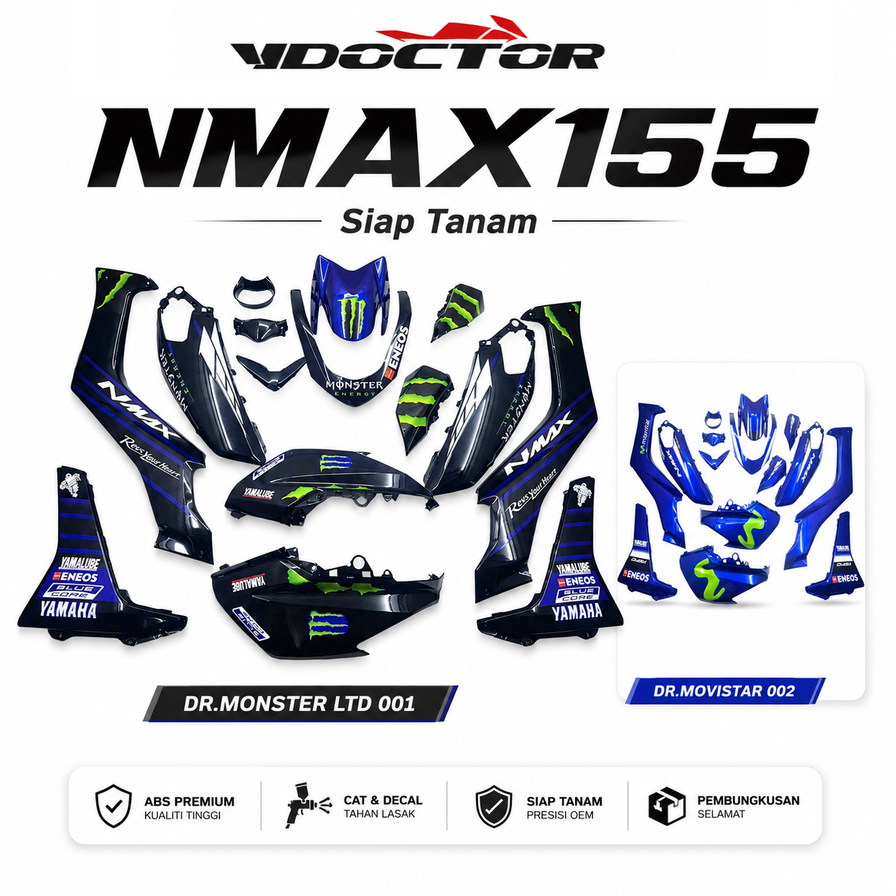 NMAX155 Doctor Cover Set Motor Siap Tanam