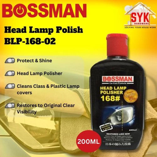 SYK Bossman BLP-168-02 Head Lamp Polish Cleaner Car Head Light Polishing Pengilat Lampu Kereta 200ml