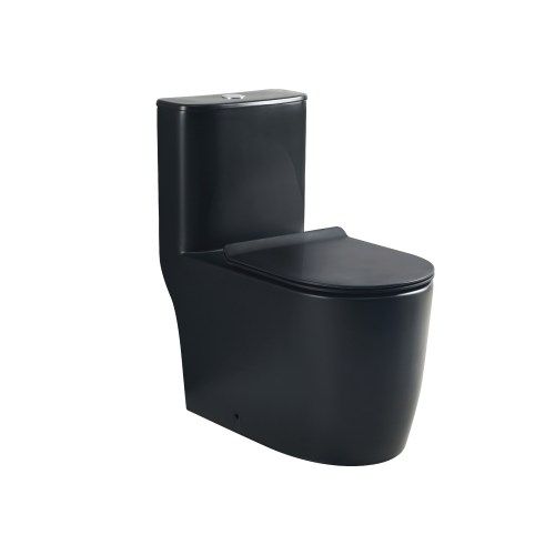 Mocha One Piece Water Closet Glossy Black One
