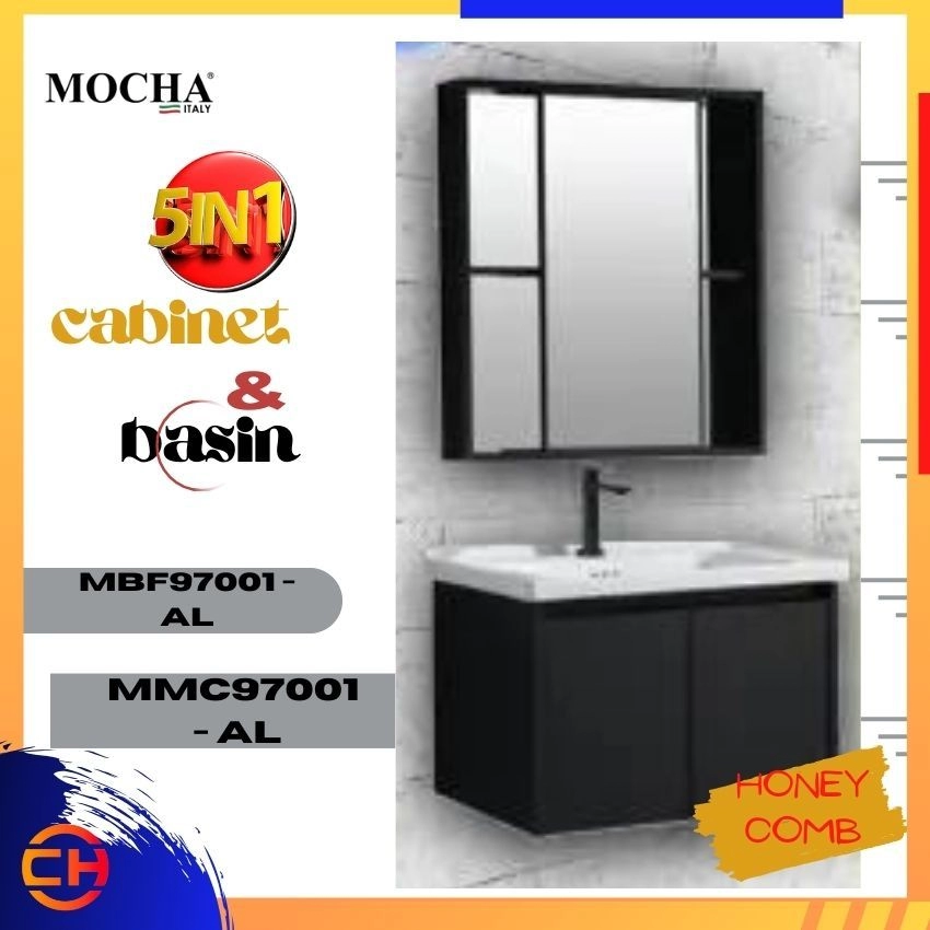 MOCHA MBF97001-AL MIRROR CABINET AND BASIN 