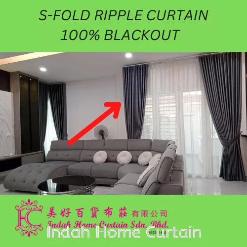 S-Fold Ripple Curtain Snack Curtain Ripple Fold Selangor - Jalan Mas Ria 5, Taman Ria Mas, Tanjong Karang 