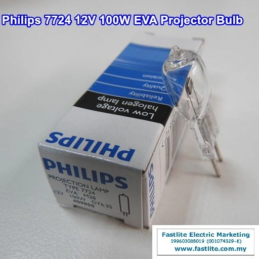 Philips 7724 12v 100w GY6,35 EVA M28 Dental Projection lamp