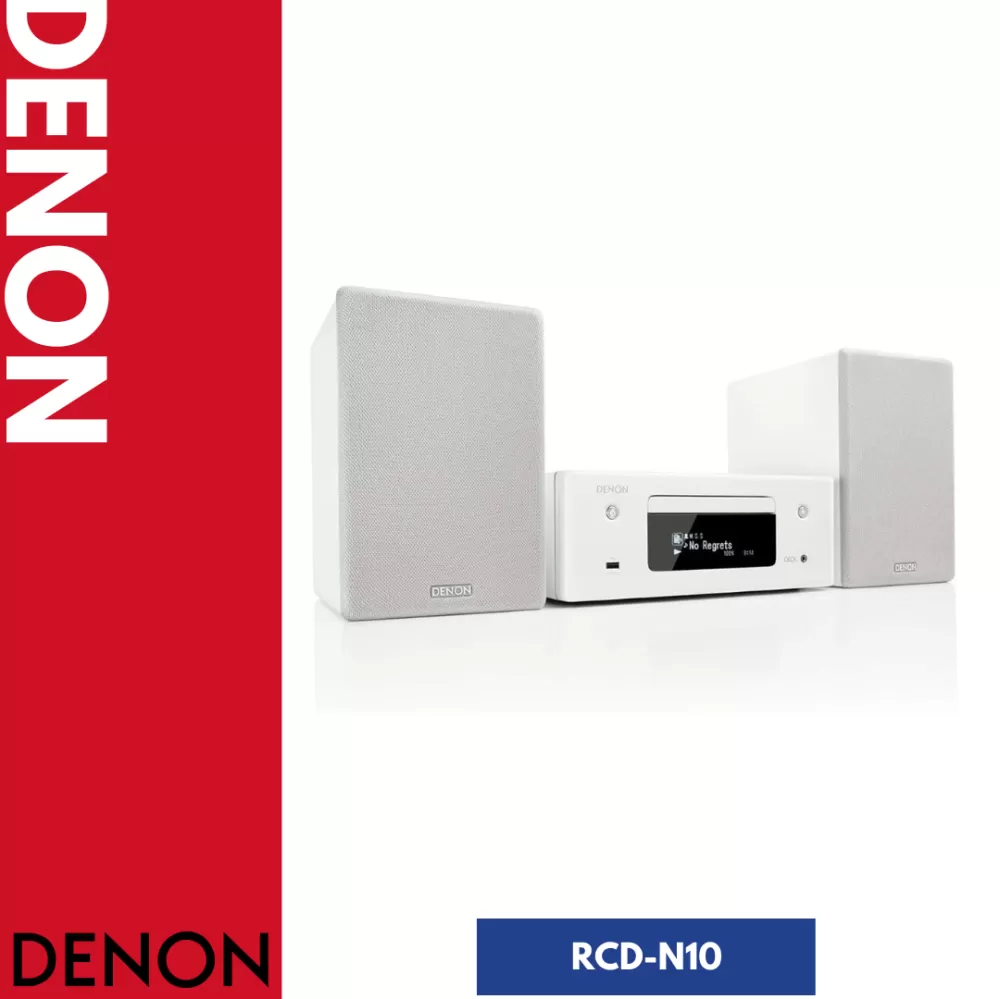 Denon CEOL RCDN10 Network CD Receiver Mini Hi Fi System (WHITE)