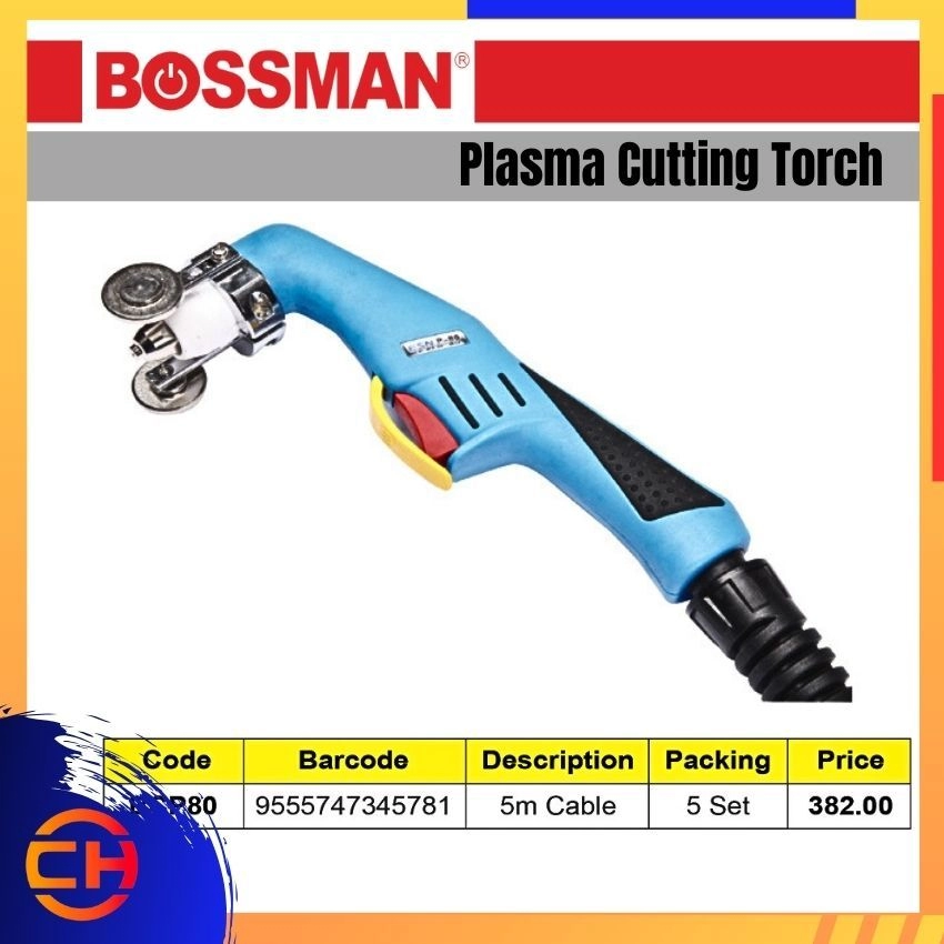 BOSSMAN TIG & PLASMA TORCH BCP80 Plasma Cutting Torch P-80 series, M16 x 1.5mm (80amp), Air-Cooled