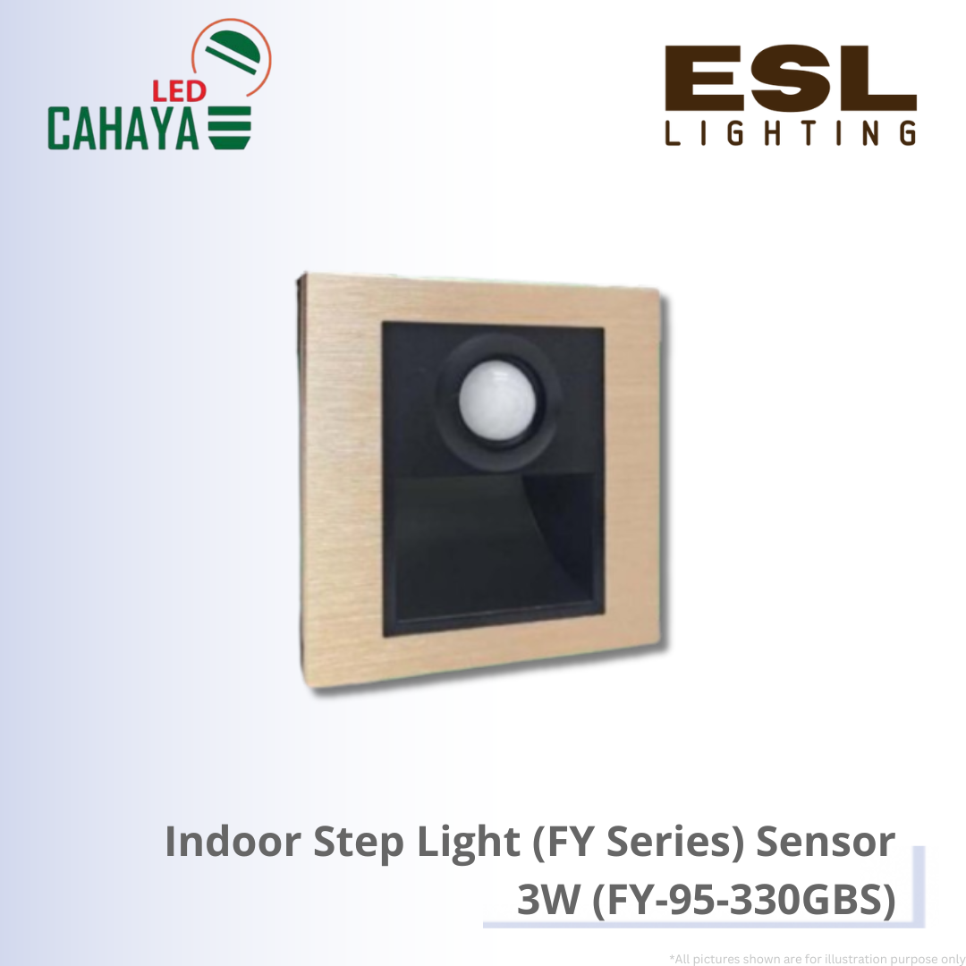 CAHAYA Indoor Step Light with sensor FY Series 3W - FY-95-330GBS Gold + Black