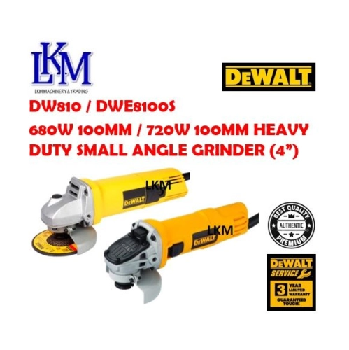 [DEWALT] DW810 / DWE8100S 680W / 720W HEAVY DUTY SMALL ANGLE GRINDER