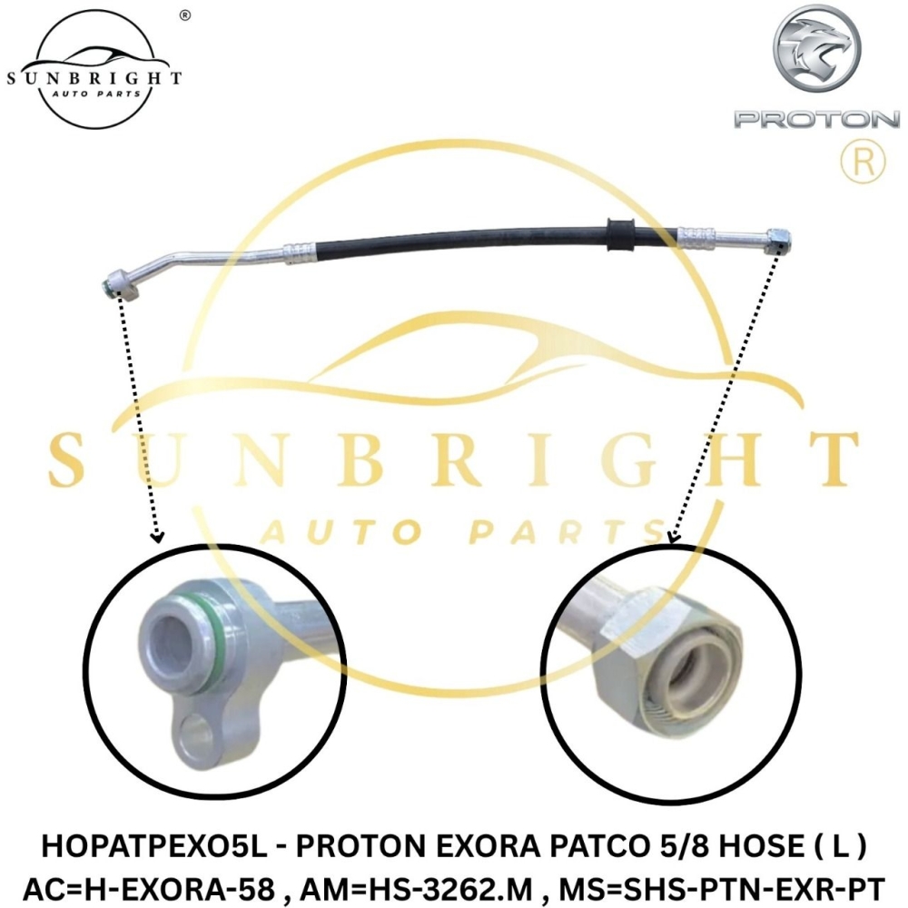 HOPATPEXO5L - PROTON EXORA PATCO 5/8 HOSE ( L ) AC=H-EXORA-58 , AM=HS-3262.M , MS=SHS-PTN-EXR-PT