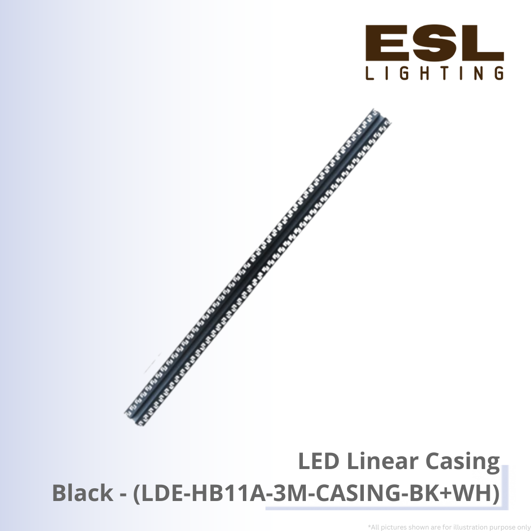 LED Linear Casing Black - LDE-HB11A-3M-CASING-BK+WH