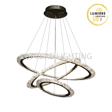 Post Modern 3 Ring Pendant Light