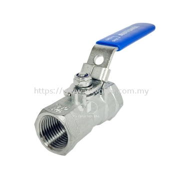 AT100 AUTOMA SS304 / SS316 1-PC Body Ball Valve 1000psi Thread End Handle w/ Locking Device