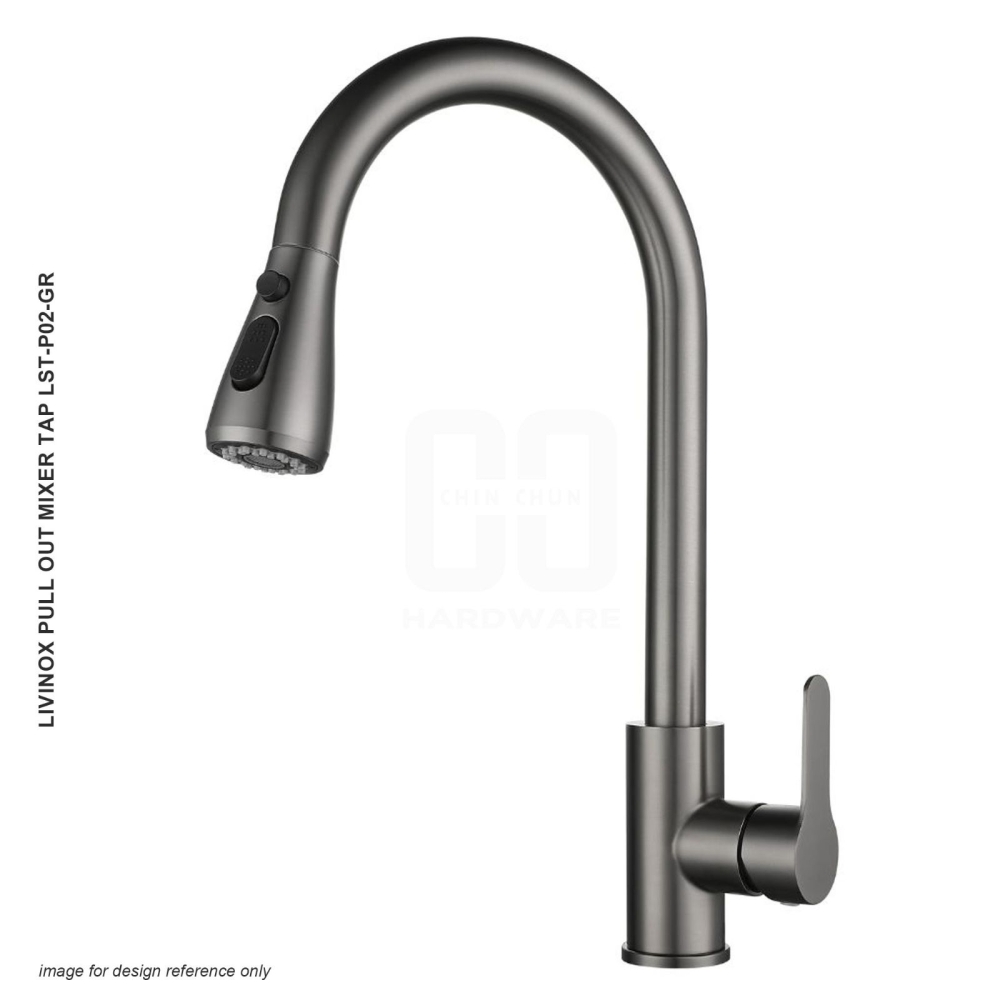 LIVINOX PULL OUT MIXER TAP LST-P02-GR