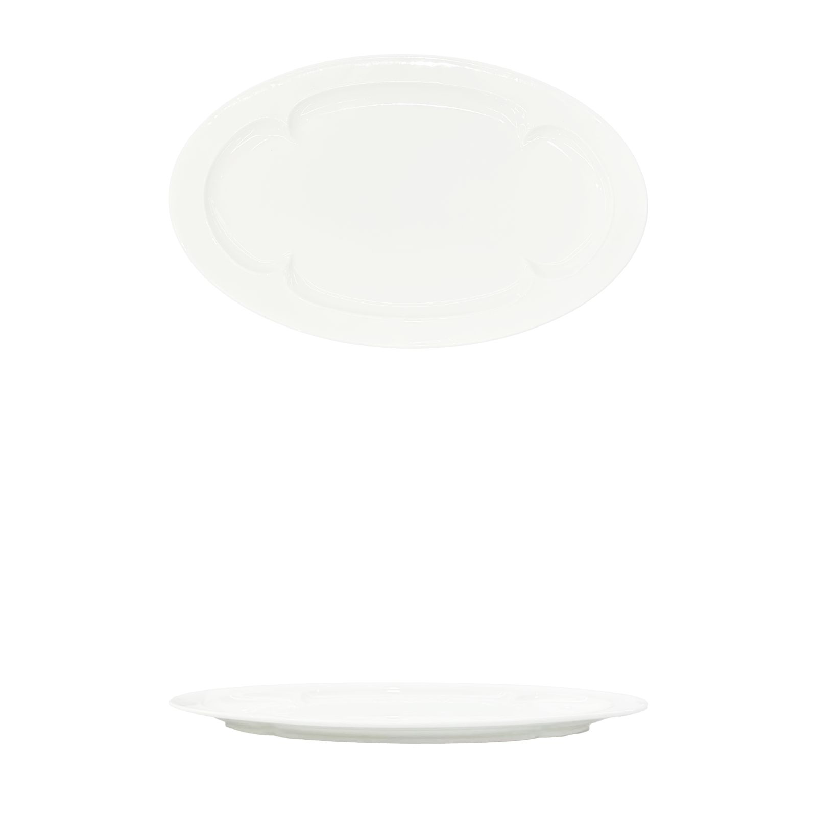 YX-BC-18'' Songting Oval Flat Bottom Plate 18 宋庭椭圆平底盘