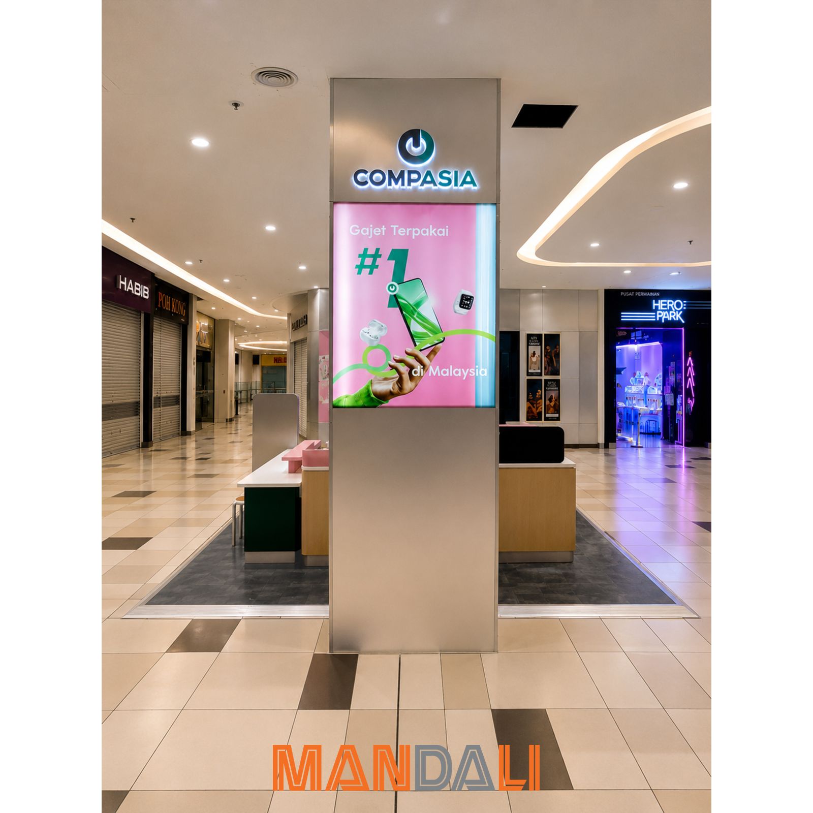 Back View - CompAsia Kiosk @ KTCC Mall, Kuala Terengganu | Commercial Design | Renovation in Selangor