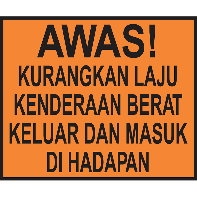 JKR Advance Warning Signboard A-Shape / Post Rental