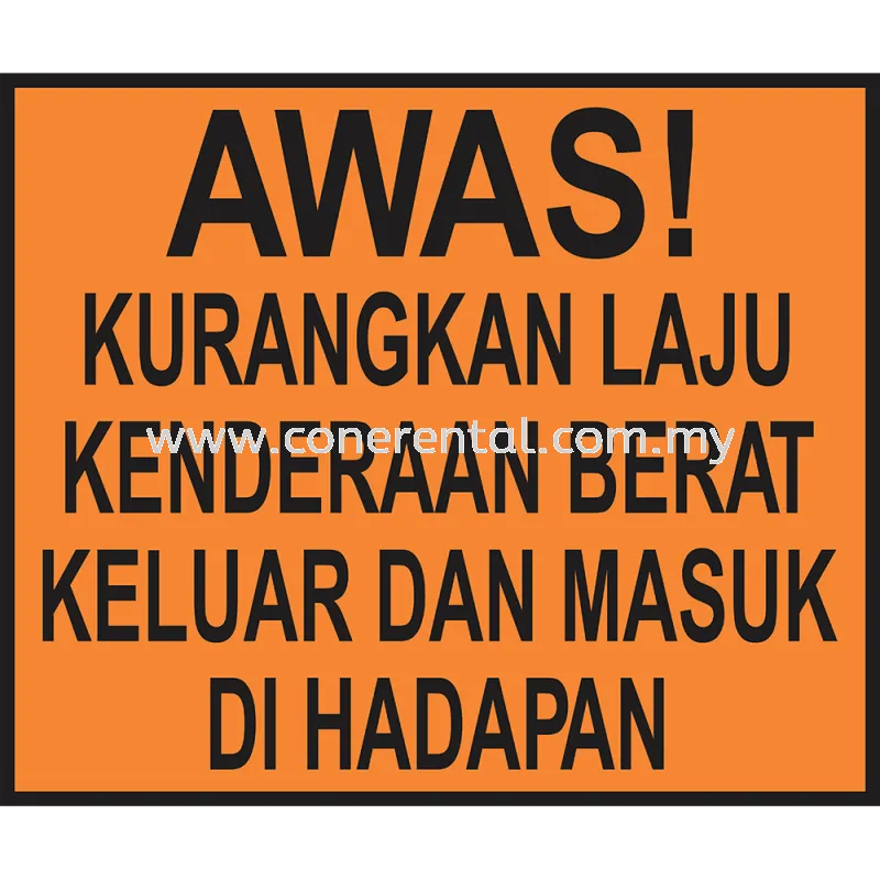 JKR Advance Warning Signboard A-Shape / Post Rental