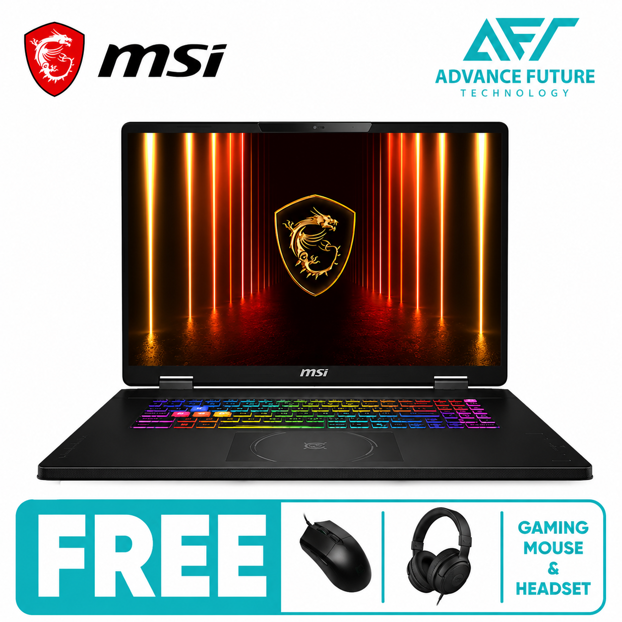 MSI Crosshair 18 HX AI A2XWFKG-031MY 18'' QHD+ 240Hz Gaming Laptop Black ( Intel Core Ultra 9 275HX, 16GB, 1TB SSD, RTX5060, W11 )