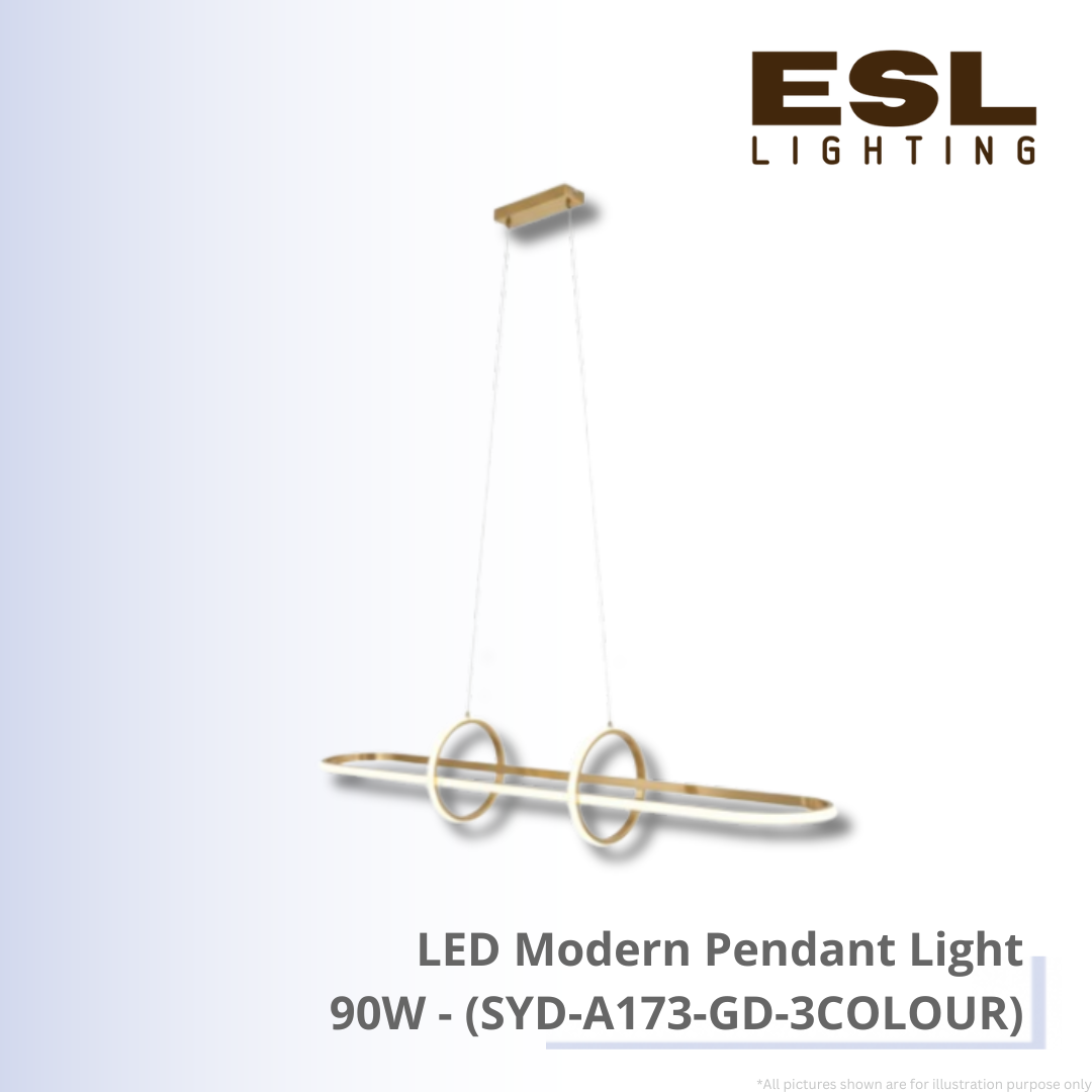 LED Modern Pendant Light 90W - SYD-A173-GD-3COLOUR