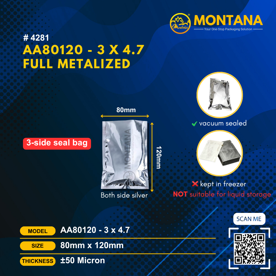 (4281) FULL METALIZED AA80120 - 3 x 4.7