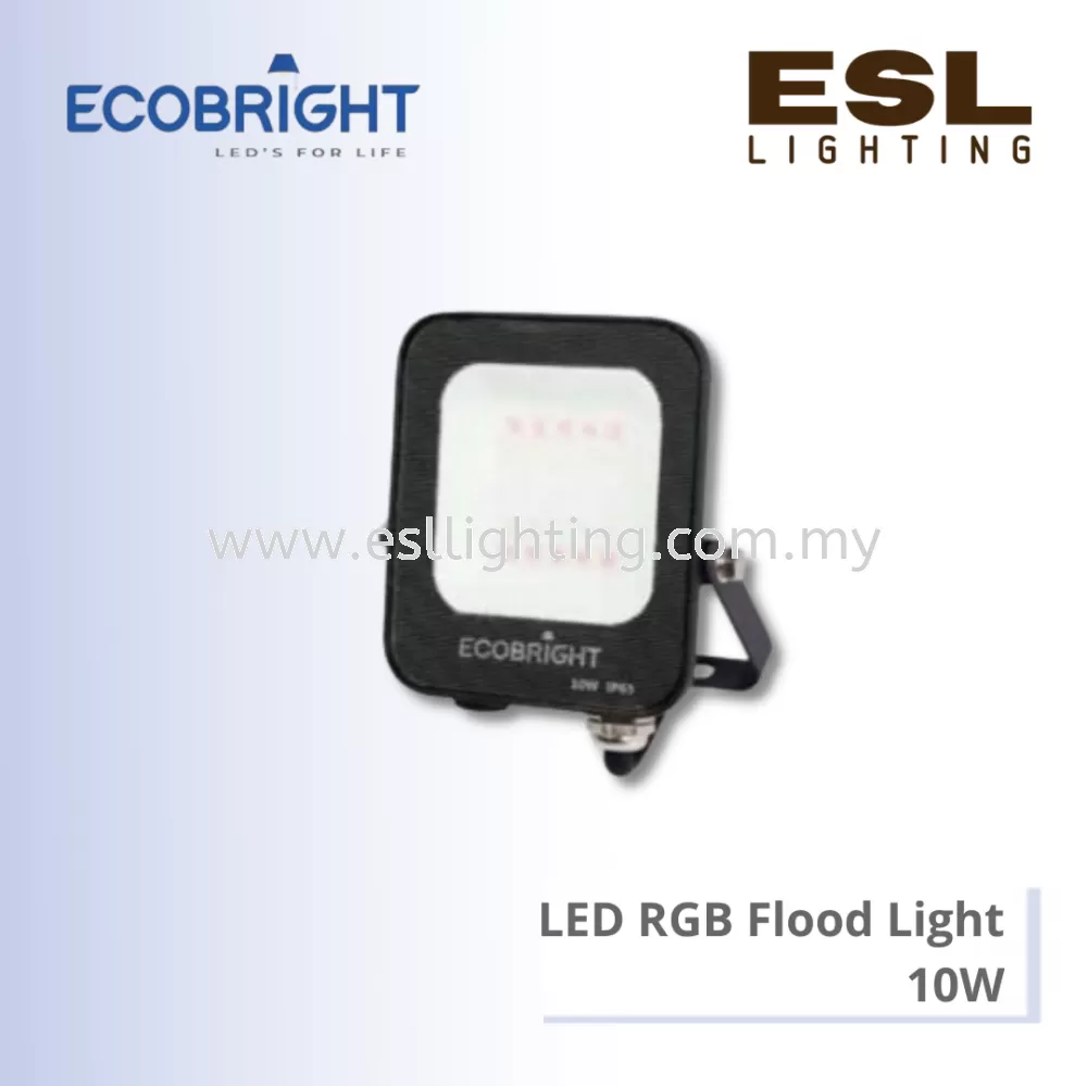 ECOBRIGHT LED RGB Flood Light 10W - EB-FL-08 10W [SIRIM] IP65