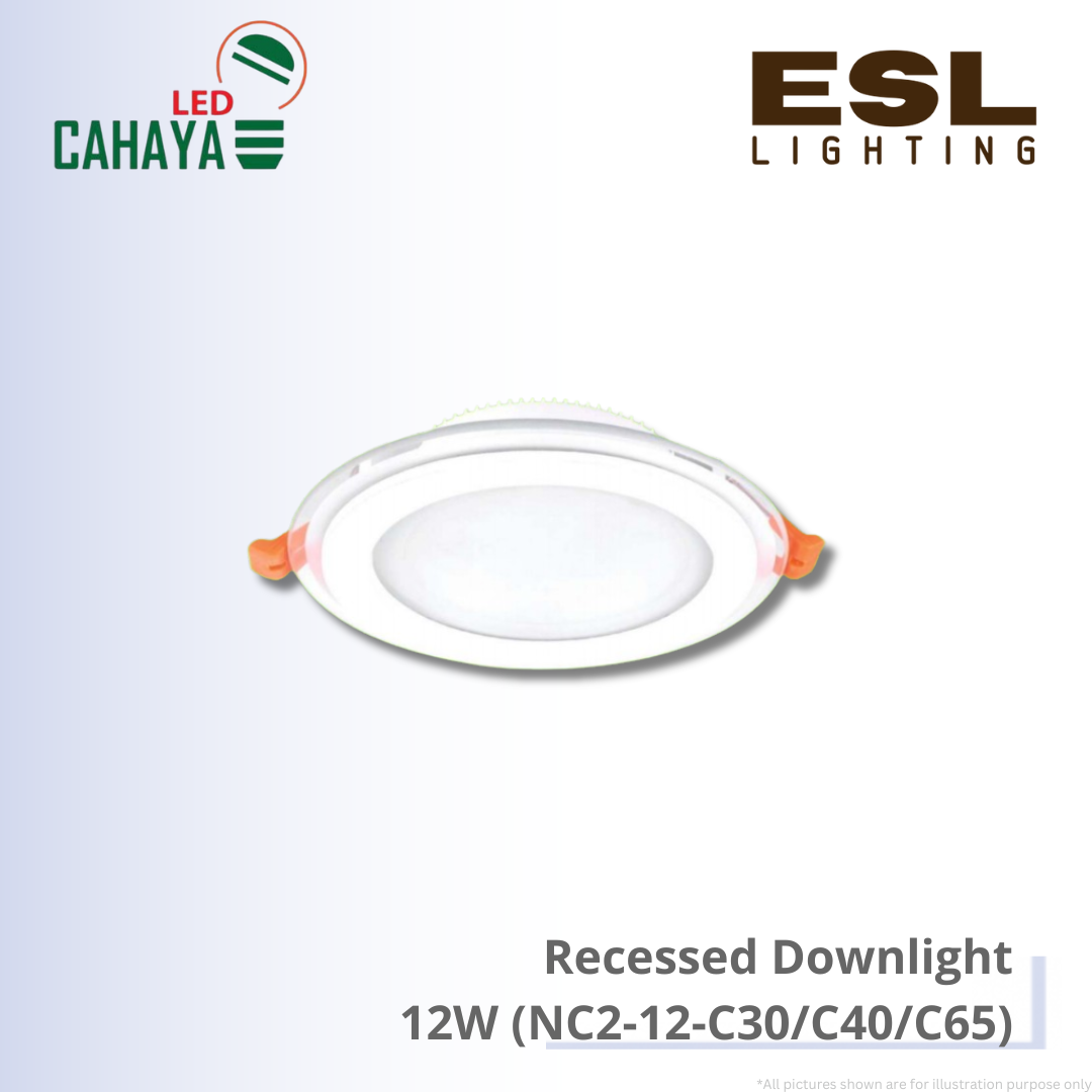 CAHAYA LED Recessed Downlight NC2 Series 12W - NC2-12-C30 NC2-12-C40 NC2-12-C65 LED Downlight Round White