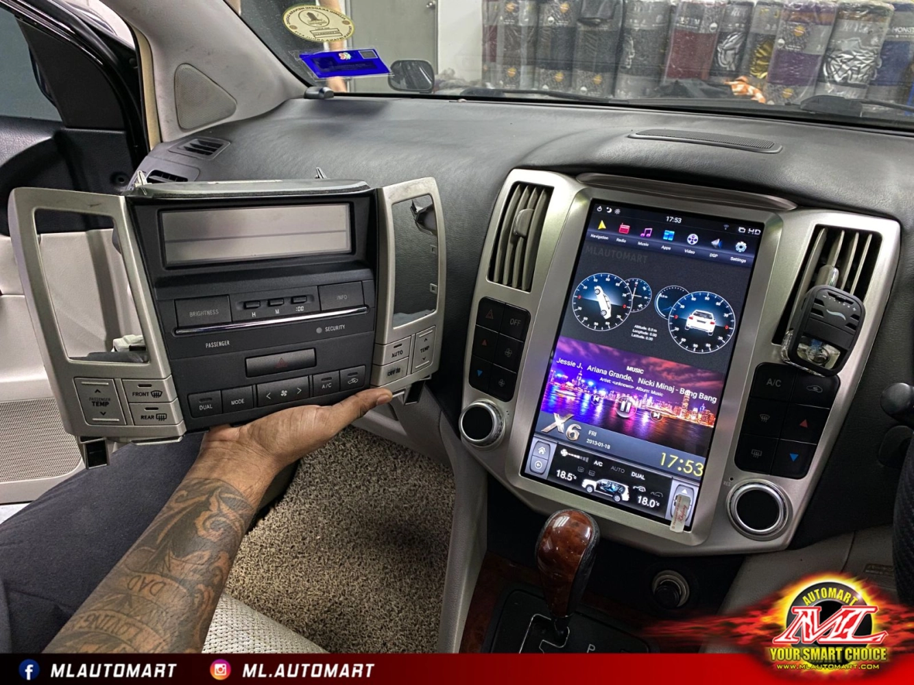 Toyota Harrier XU30 Vertical Style Android Monitor (12.1")