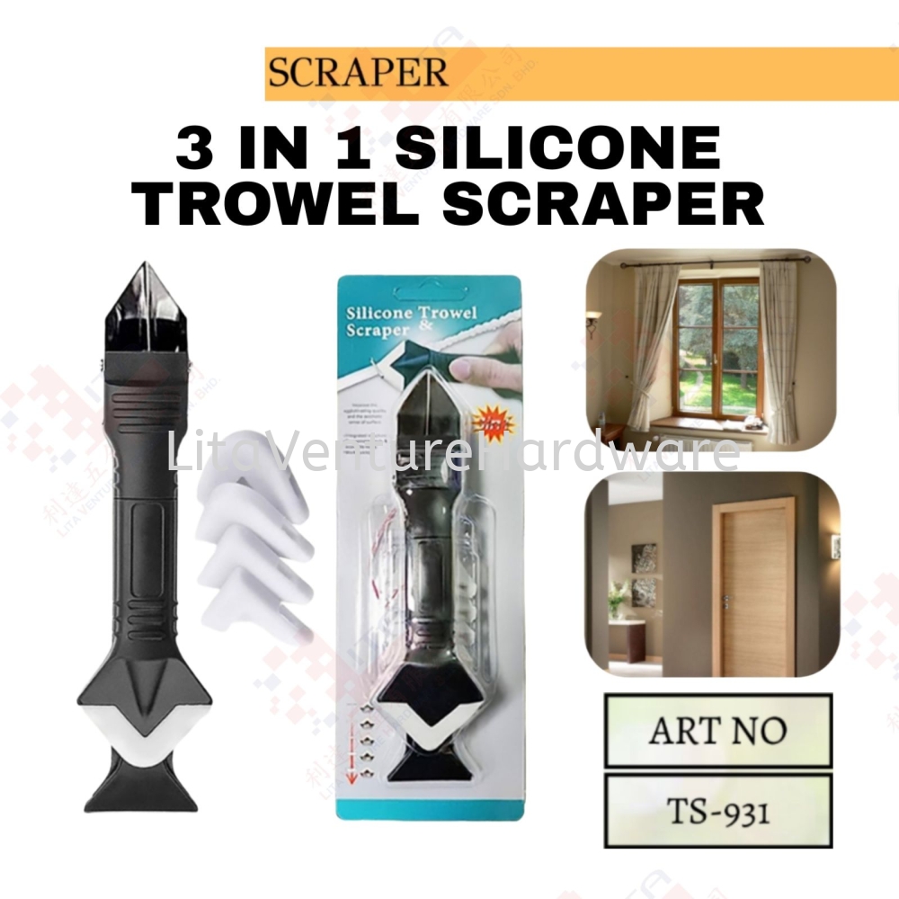 3 IN 1 SILICONE TROWEL SCRAPER - TS931