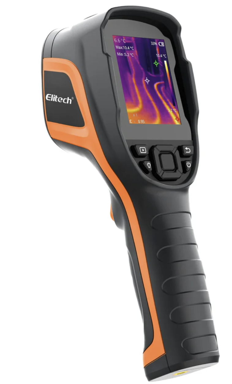 Elitech TIC-210 Handheld Thermal Imaging Camera – Infrared Thermal Imager with 256×192 IR Resolution, Real-Time Video Recording, Emissivity & Temp Alarm Settings, for HVAC, Electrical, Building Inspection