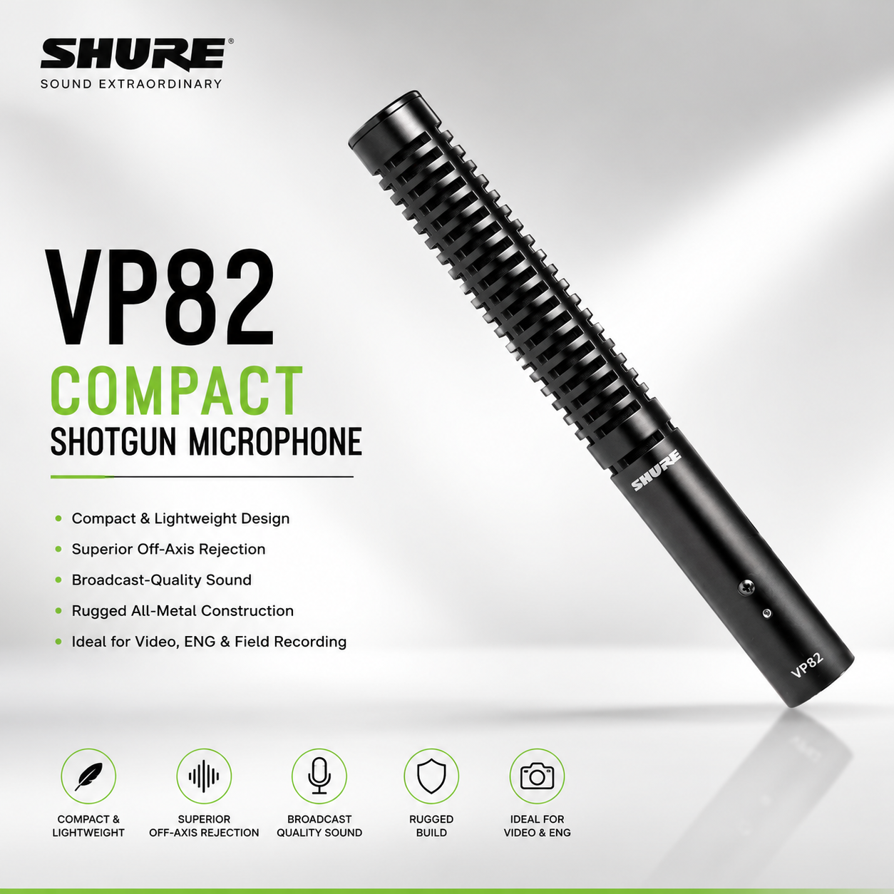 Shure VP82 Compact Shotgun Microphone