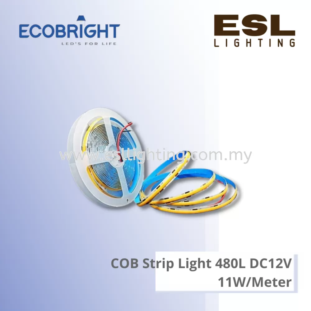 ECOBRIGHT COB Strip Light 480L DC12V 11W/Meter - 5M12V-C480L