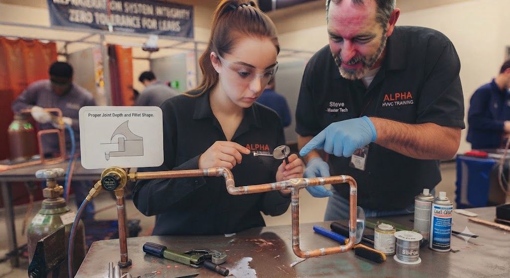 refrigeration pipe brazing leak prevention