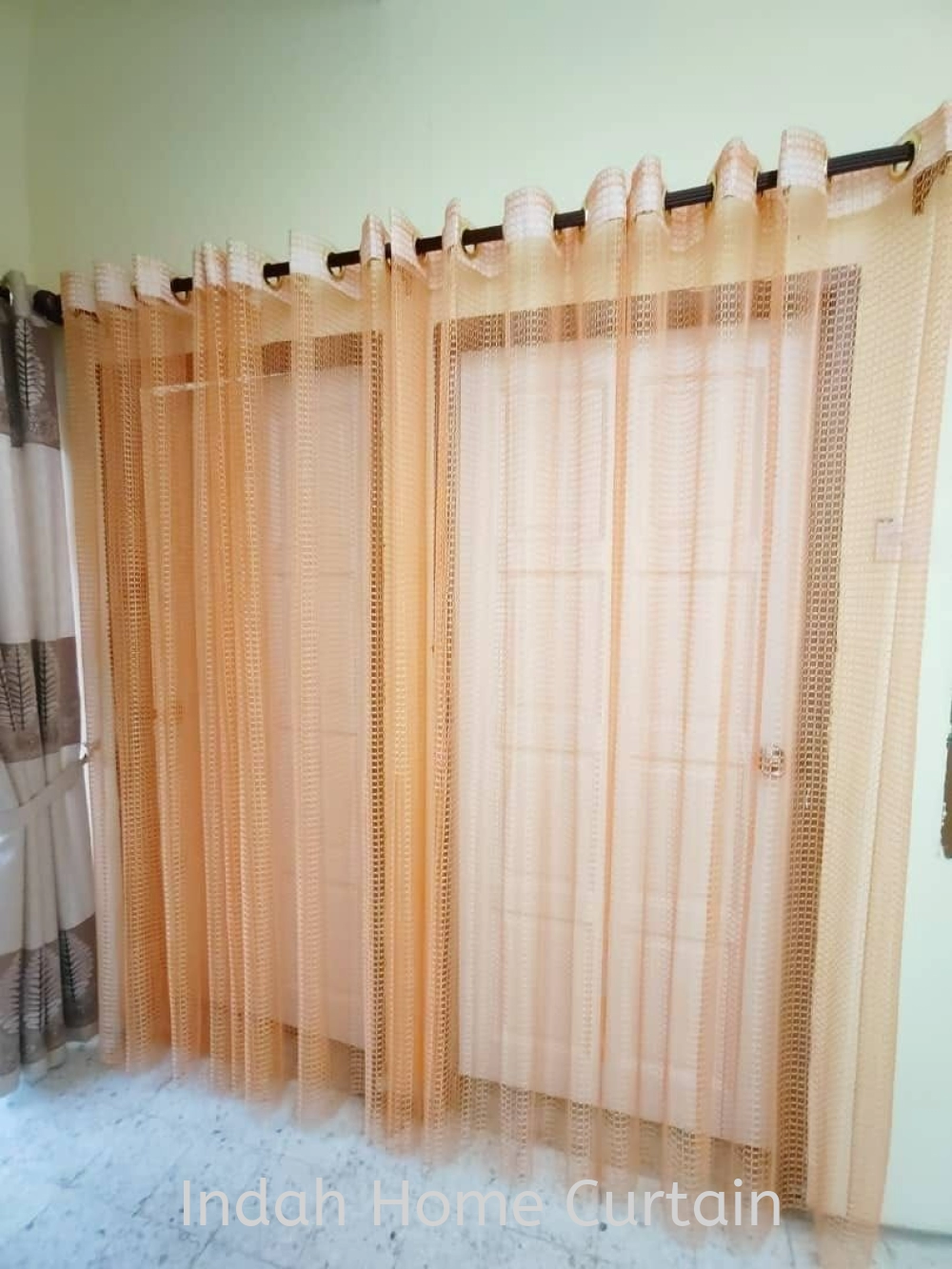 Installation Rod Aluminum with Curtain and Zebra Blind in Taman Maznah Jalan Songket 5 Single Storey House 