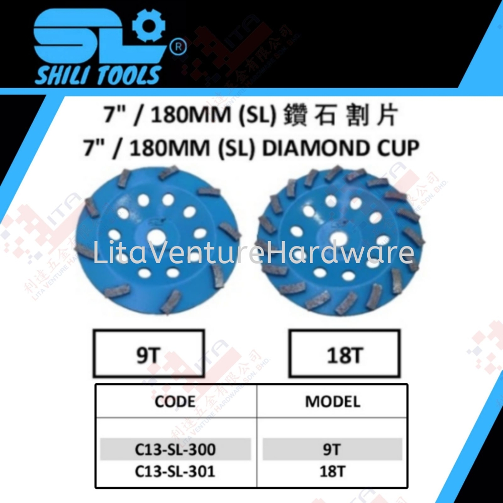 SHILI TOOLS BRAND DIAMOND CUP - C13SL300 C13SL301