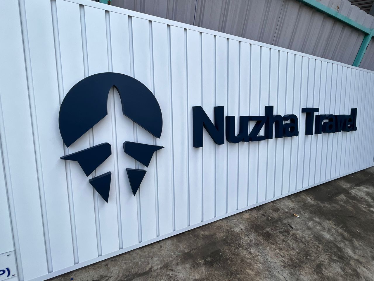 NUZHA TRAVEL OUTDOOR ALUMINNIUM CEILING PANEL 3D BOX UP SIGNAGE ...