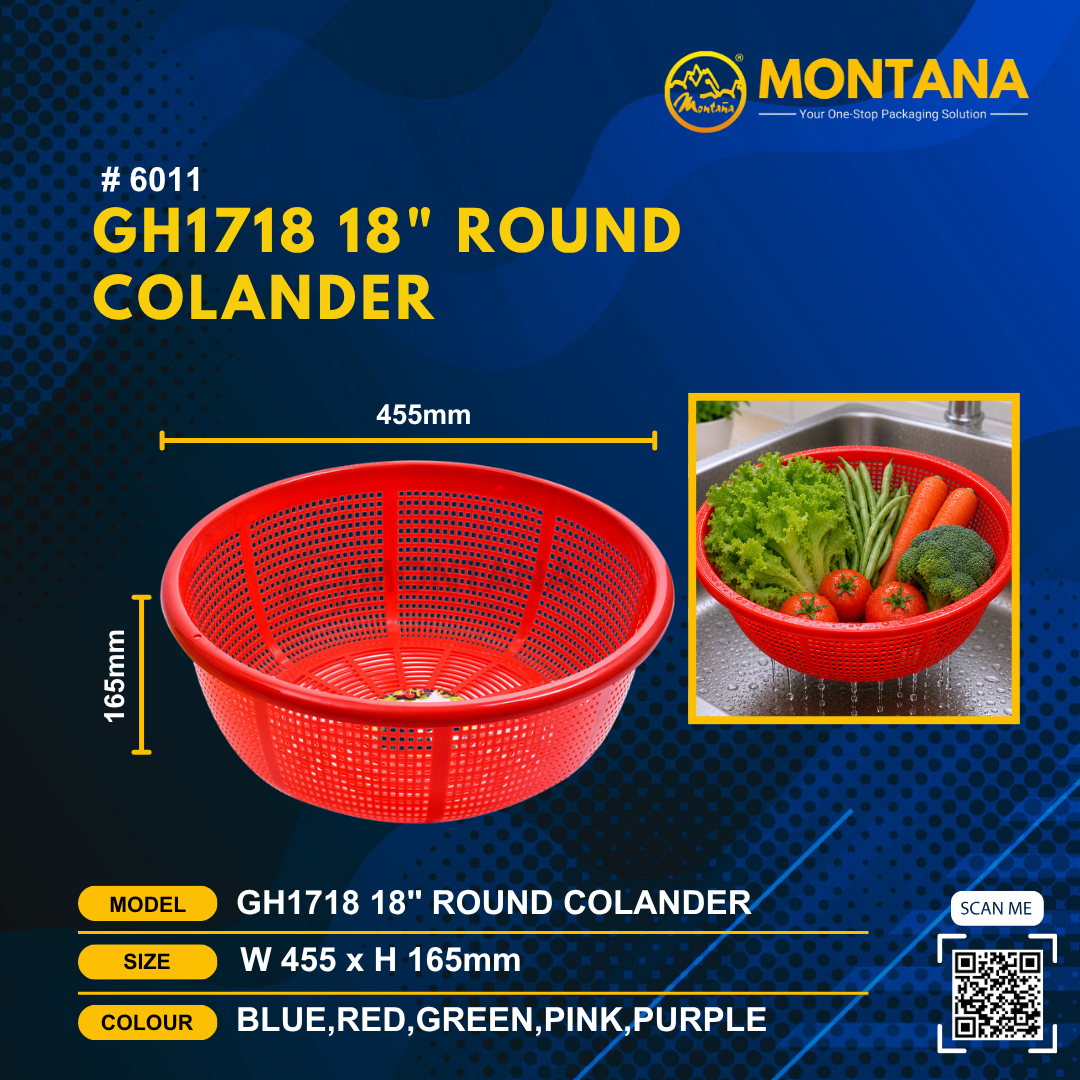 (6011) GH1718 18" ROUND COLANDER
