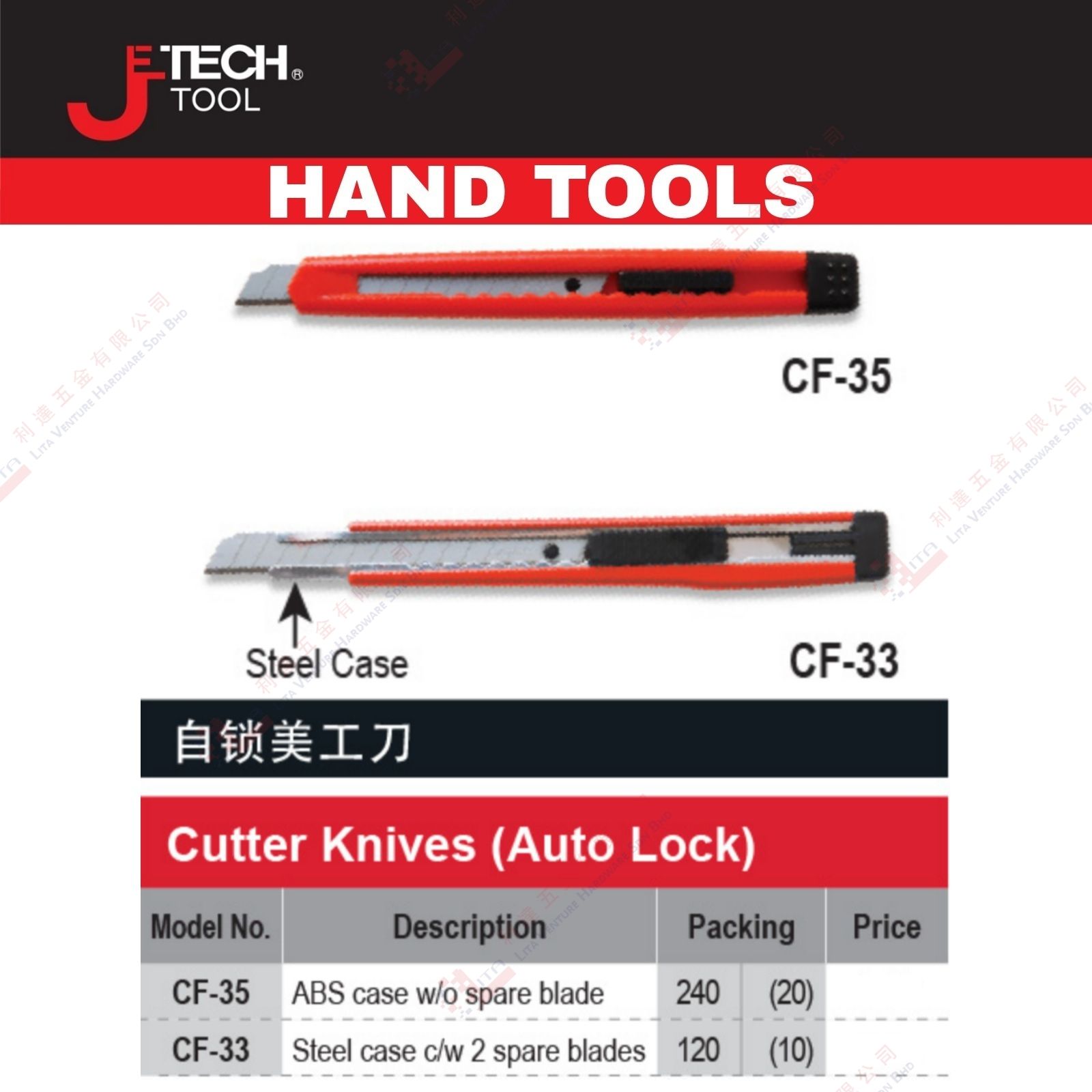 JE TECH BRAND CUTTER KNIVES - CF35 CF33 (2)
