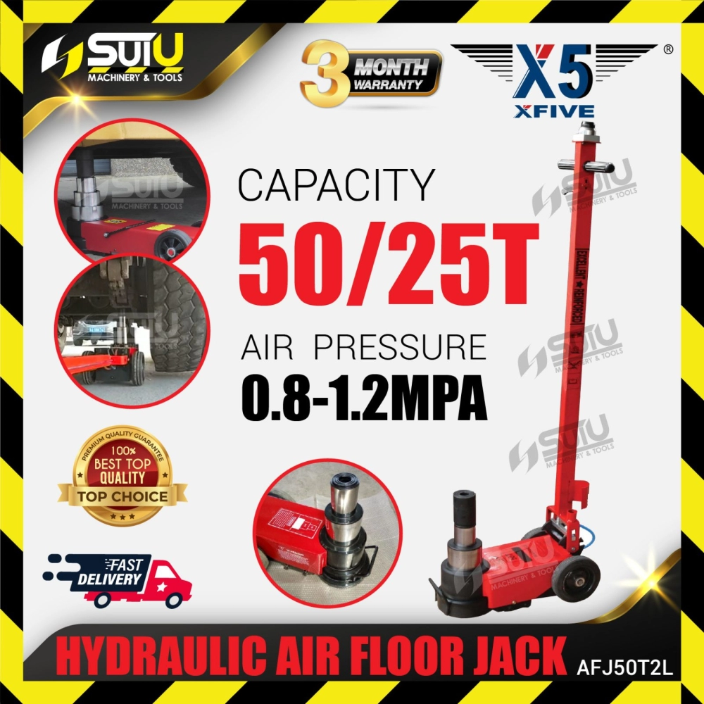 X5 / XFIVE AFJ50T2L 50/25T Hydraulic Air Floor Jack