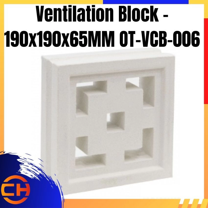 Ventilation Block - 190x190x65MM OT-VCB-006