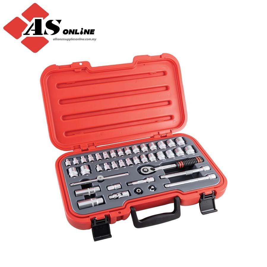 KENNEDY 3/8in. Socket Set, Imperial/Metric, Set of 40 / Model: KEN5826175K