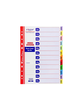 PLASTIC INDEX DIVIDER A4 (JAN-DEC)