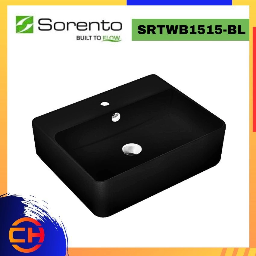 SORENTO COLOUR COUNTERTOP & WALL HUNG BASINS SRTWB1515-BL ( L520xW420xH155mm )