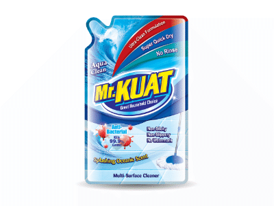 MR KUAT MULTI SURFACE CLEANER AQUA CLEAN 600ML