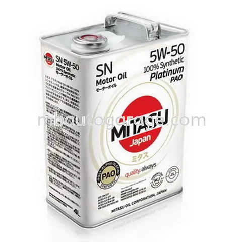 MJ-113. MITASU PLATINUM PAO SN 5W-50 100% Synthetic