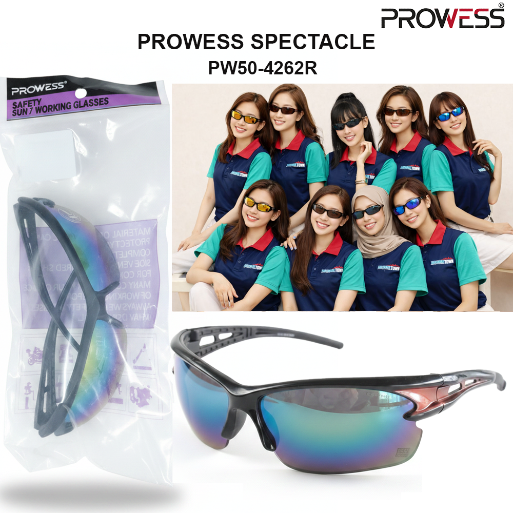 PROWESS SPECTACLE | SAFETY PROTECTIVE EYEWEAR | LIGHTWEIGHT INDUSTRIAL SAFETY GLASSES ( PW50-4262R)