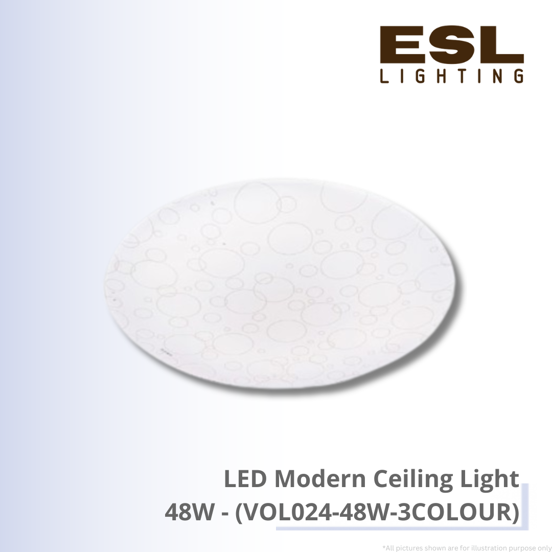 LED Modern Ceiling Light 48W - VOL024-48W-3COLOUR