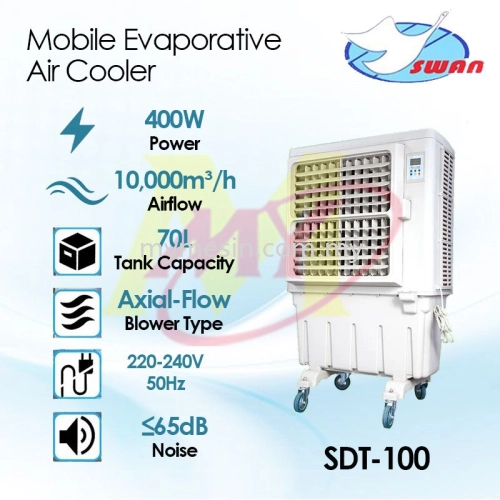 Swan SDT-100 Mobile Evaporative Air Cooler 10,000m3/h 400W 240V